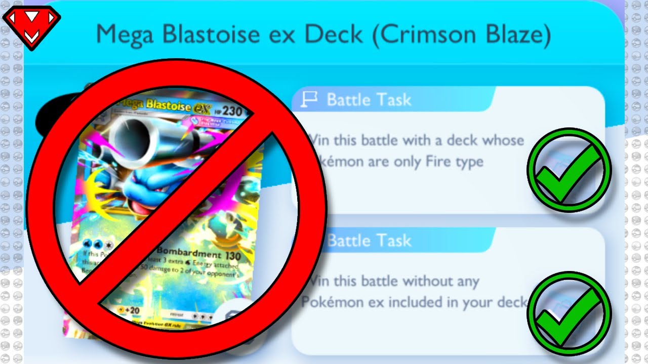 How to Beat Mega Blastoise EX Expert Solo Battle! (ONLY FIRE TYPE / NO EX)
