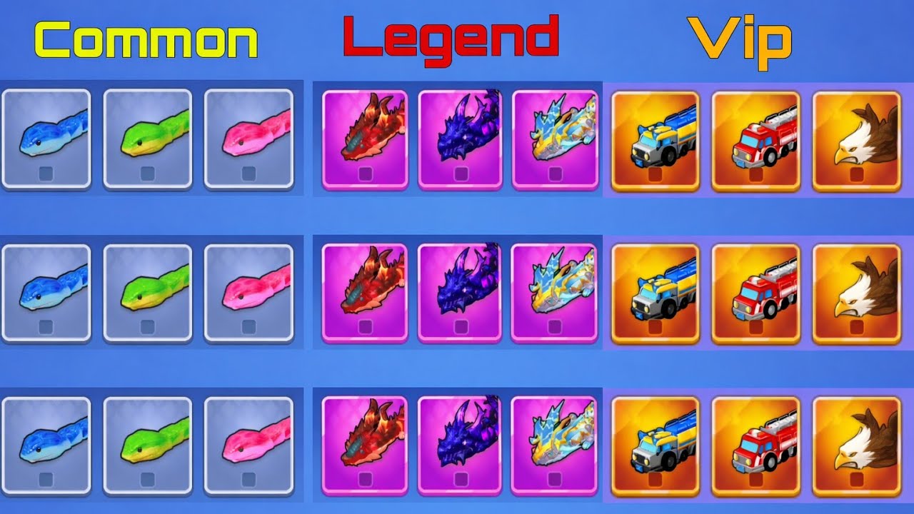 😱 COMMON vs LEGEND vs VIP Snake Skins! 🐍 Snake Clash.io ULTIMATE COMPARISON🐍🔥