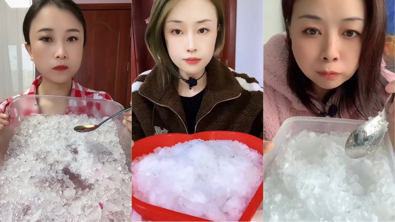 White Ice Eating ASMR | Crushed Ice | Ice Eating