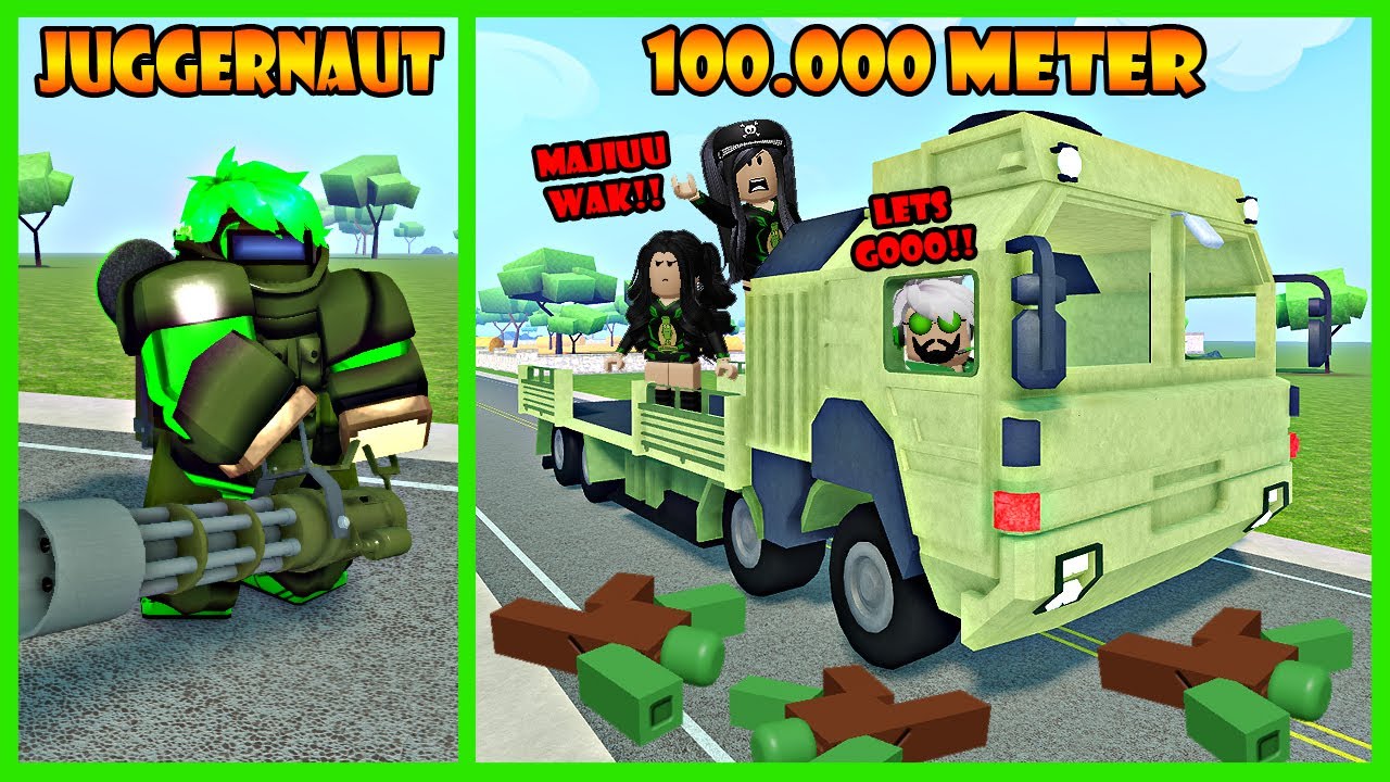 Dead Rails Tapi Kita Menggunakan Mobil Truck Militer - Roblox Army Roads
