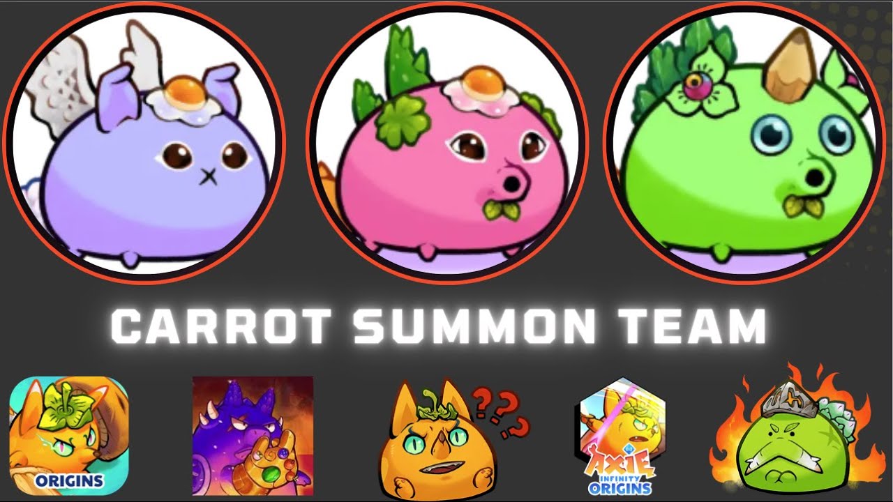 AXIE ORIGIN MAVIS CLOVER CARROT TEAM EPIC ERA SEASON 13