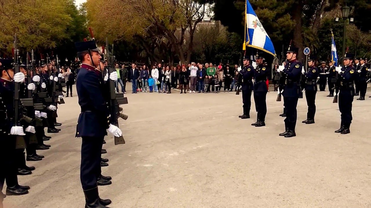 Αποκάλυψη Πολεμικής Σημαίας Στρατιωτικής Σχολής Αξιωματικών Σωμάτων (Σ.Σ.Α.Σ.)-25η Μαρτίου 2016