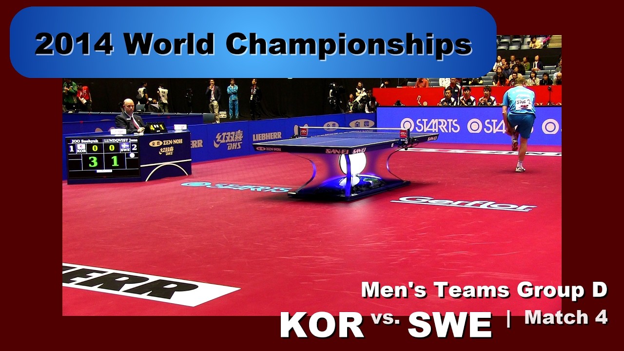 2014 WTTC Men's Teams Group D: KOR-SWE Match 4: Jens Lundqvist v Joo Saehyuk