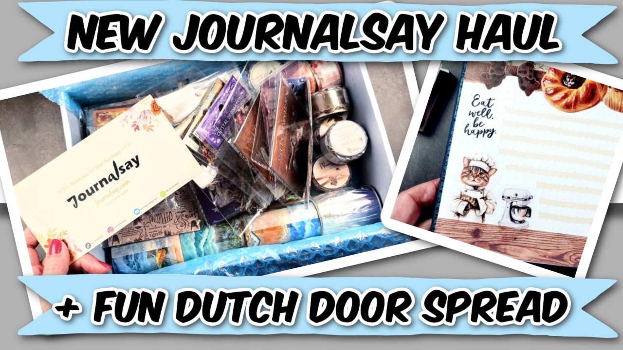 ✂️Creating a Fun Horizontal Dutch Door Spread with JournalSay Haul supplies!!📜❤️