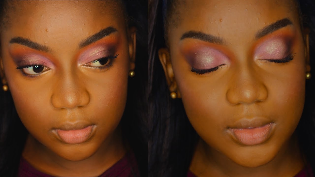 Maquillaje Para Piel Morena Con Sombras Moradas// Maquillaje Para Piel Negra DC.