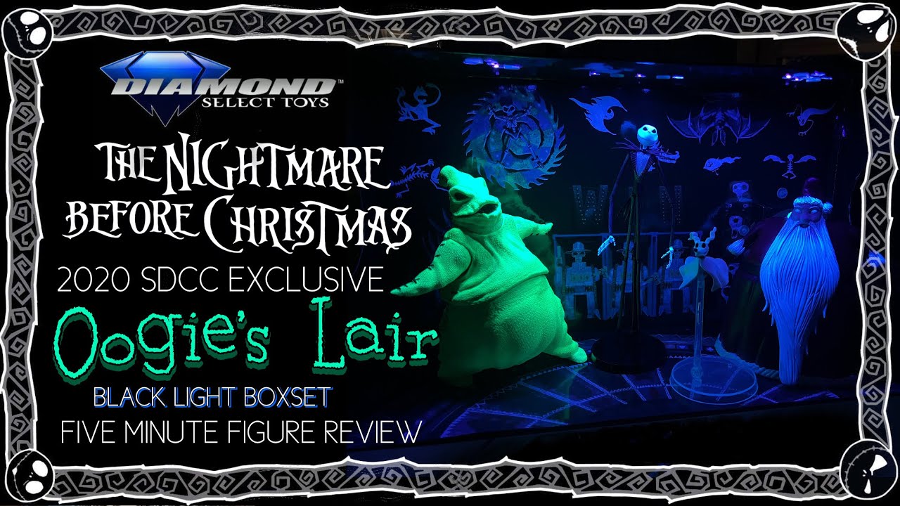 NIGHTMARE BEFORE CHRISTMAS SDCC Black Light exclusive set | Diamond Select Toys | Jacobs Toys