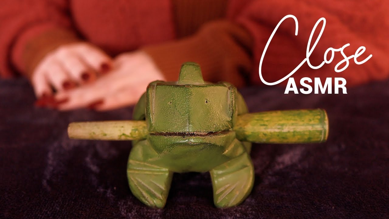 Close for Comfort ✨ ASMR ✨ Macro Sounds, Wooden Frog, Rain Stick, Blocks, Kabalonga Nut Shaker
