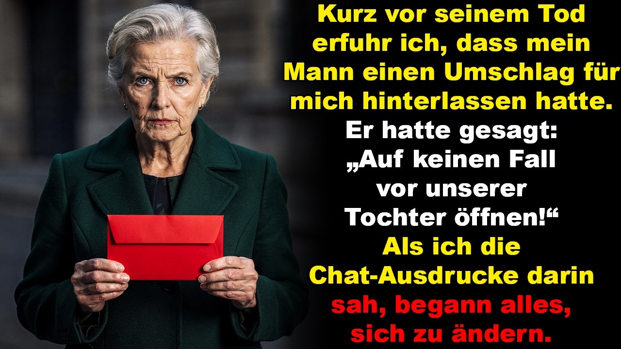 Kurz vor seinem Tod erfuhr ich von einem Umschlag. Er sagte: „Nicht vor unserer Tochter öffnen!“