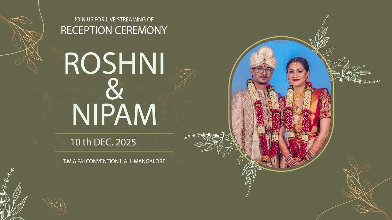 Watch  Reception Live Streaming Of -ROSHNI & NIPAM ,  On: 10  DECEMBER 2025
