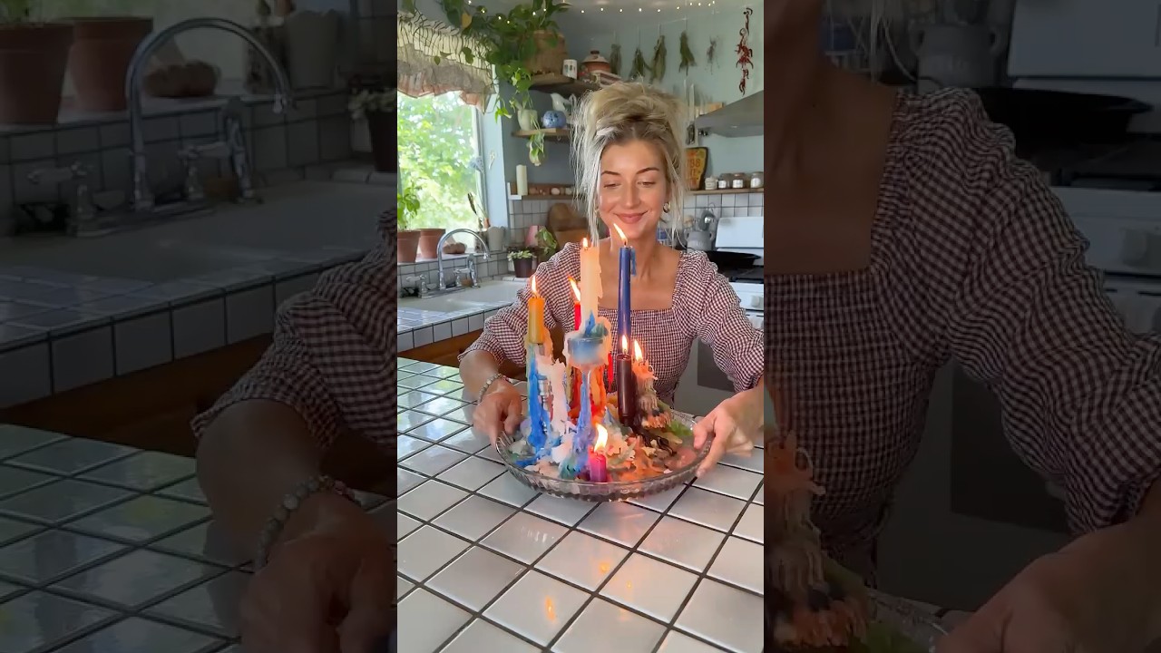 a very easy, very nostalgic candle plate! I love making these! Always use caution with fire
