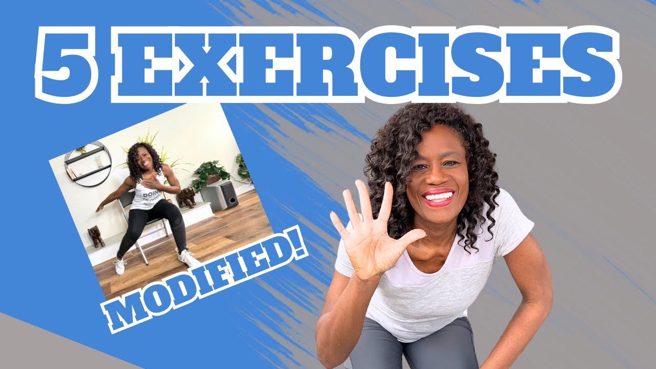5 Exercises 5 Minutes With Modifications! #therealbernicetaylor
