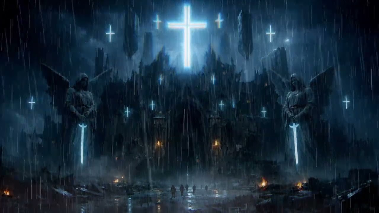 Rain & Thunder Ambient for Sleep ⚡️ 3 Hours | The Rain Below the Sacred Ruins (Dark Ambient) F0021