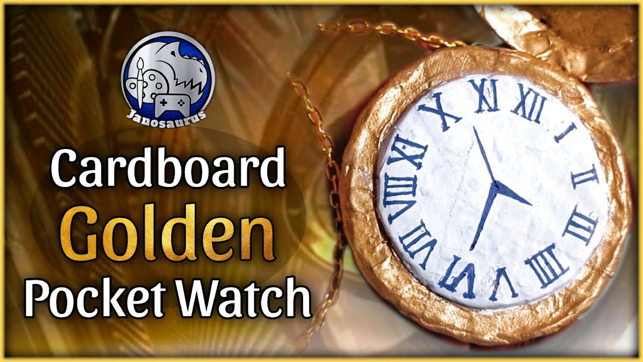 DIY Cardboard Golden Pocket Watch - by Janosaurus.