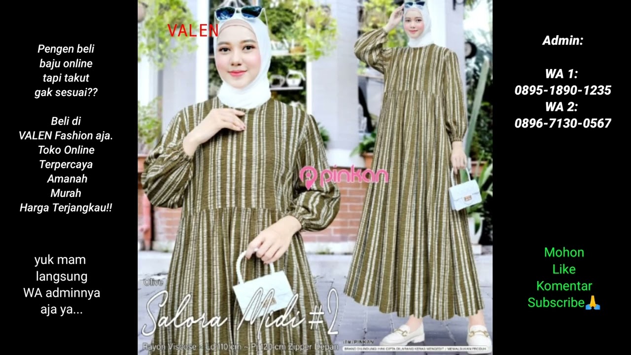 6 Gamis Cantik Bunda Pasti Suka 😍, Model Gamis Terbaru 2025 2026 Lebaran Pengajian