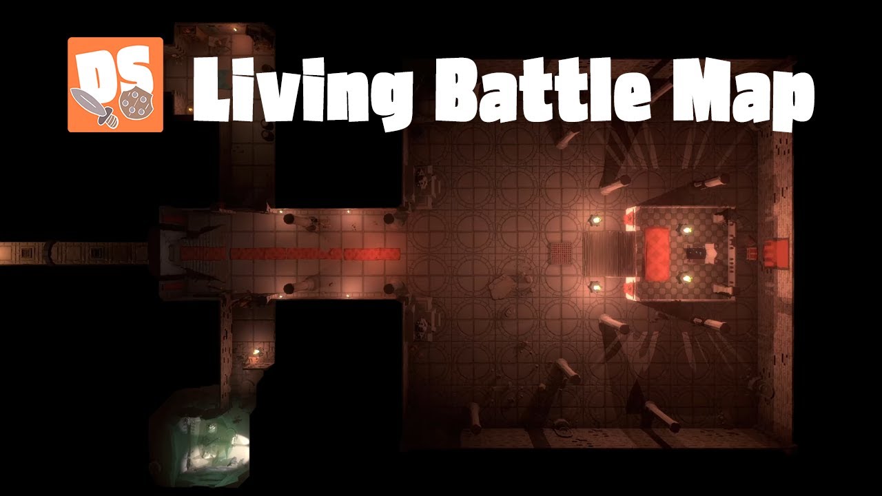 Ambient Ancient Throne Room Dungeon -  Living Battle Map [Animated Map For Tabletop RPG Games]