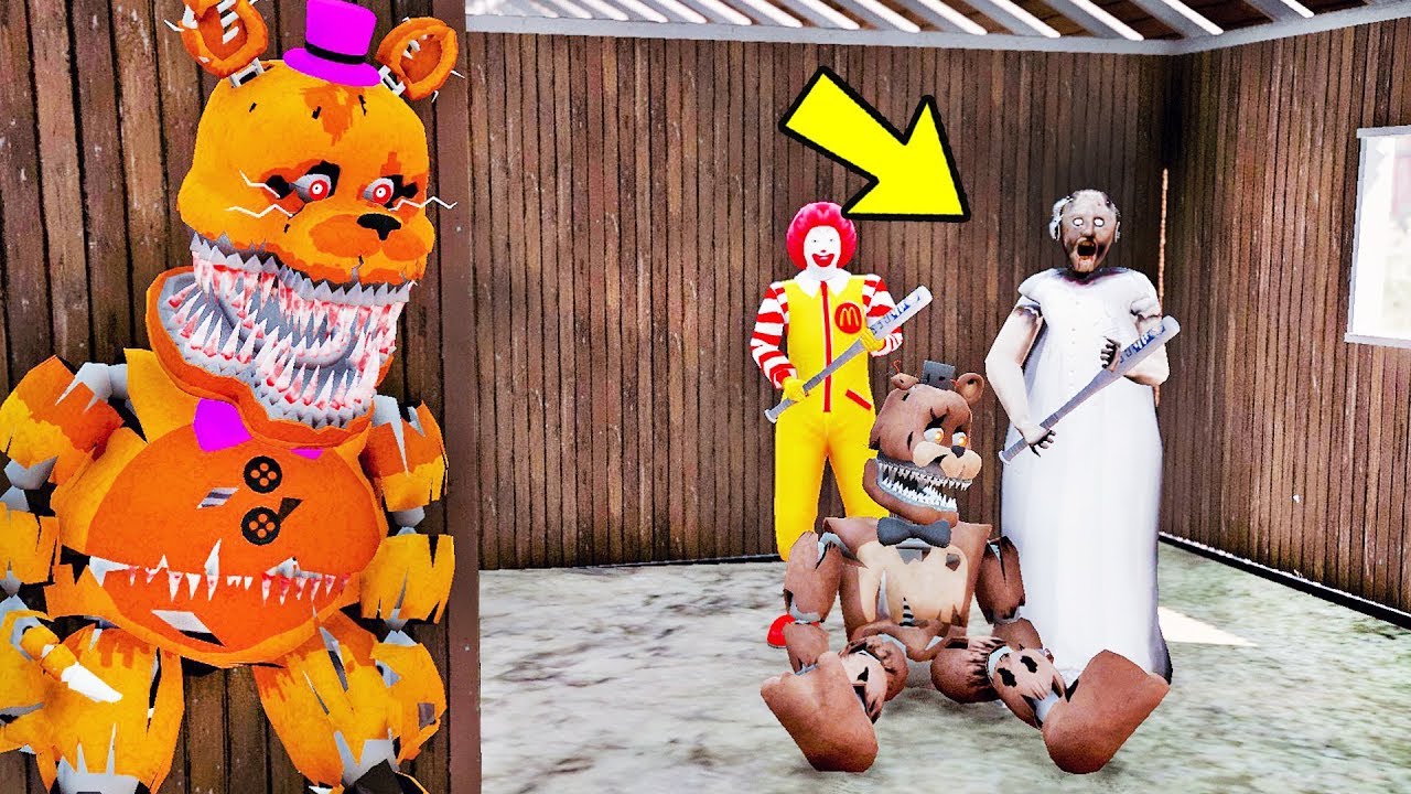 ANIMATRONICS  Podem Salvar FREDDY da Velha GRANNY E O PALHAÇO? | GTA V Five Nights at Freddy's