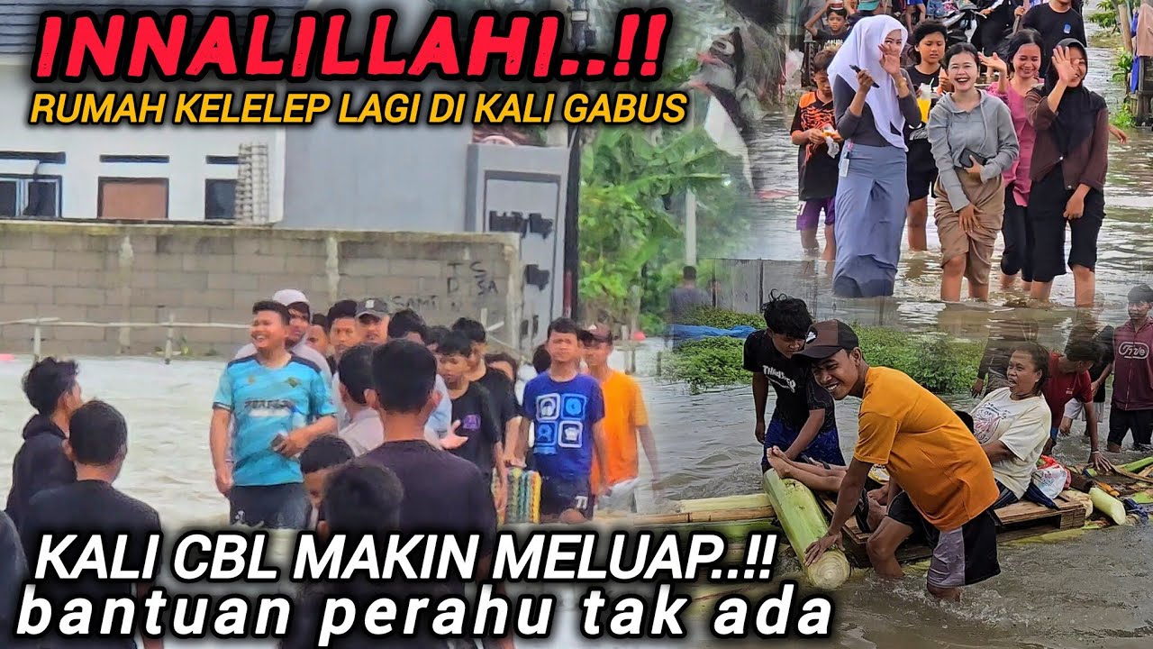 INNALILLAHI❗️BANJIR KALI GABUS MAKIN PARAH BANTUAN PERAHU KARET TAK ADA DEBOK PISANG ALTERNATIFNYA❗️