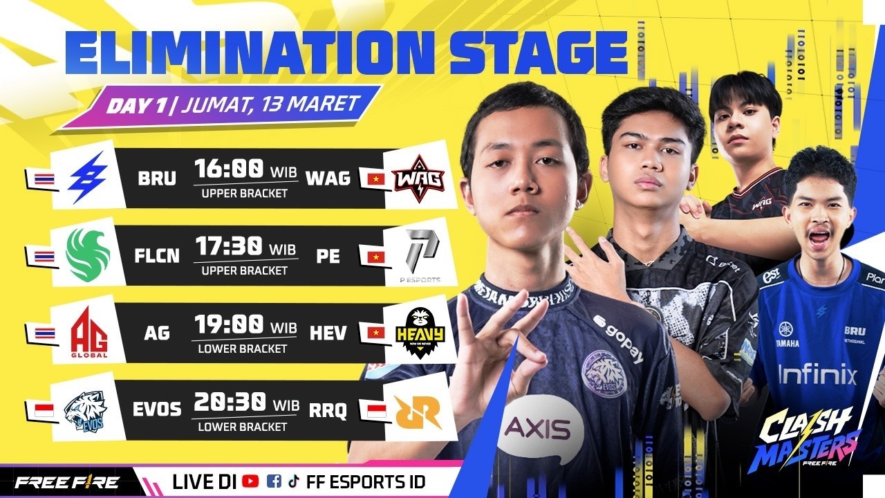 [NOBAR] Free Fire Clash Master SEA | EVOS Vs RRQ