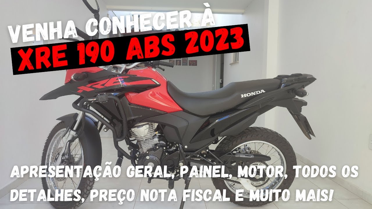 XRE 190 ABS 2023 APRESENTAÇAO GERAL, PAINEL, MOTOR,TODOS OS DETALHES,PREÇO NOTA FISCAL E MUITO MAIS!