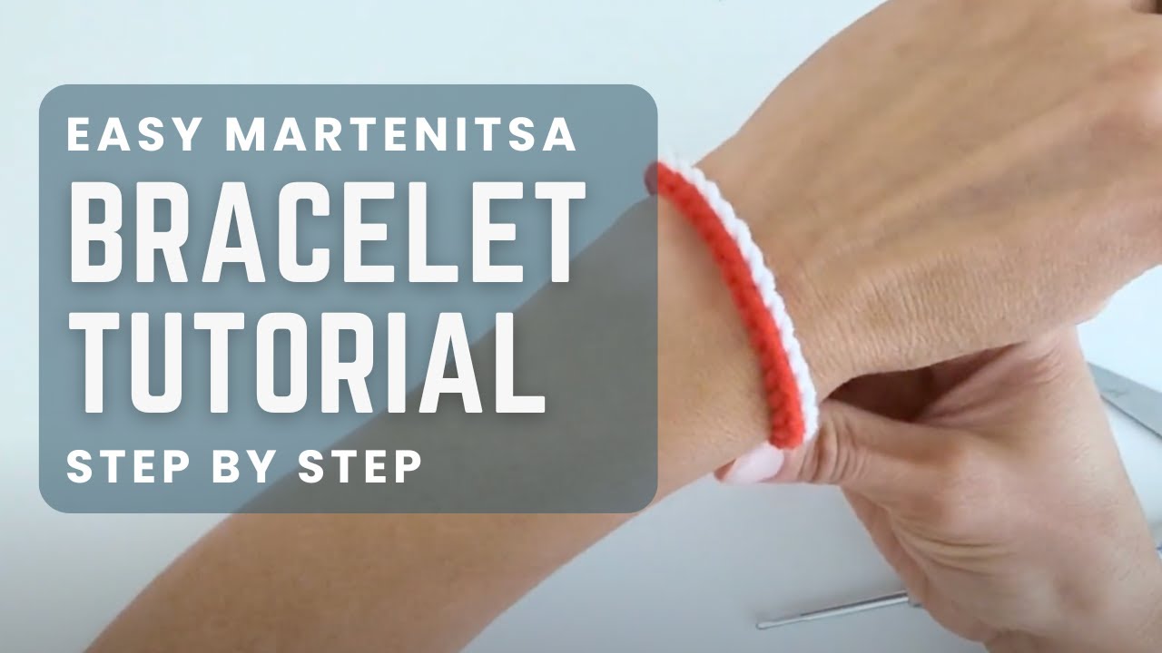 Making a Crochet Martenitsa Bracelet | Handmade Bulgarian Tradition ❤️🤍