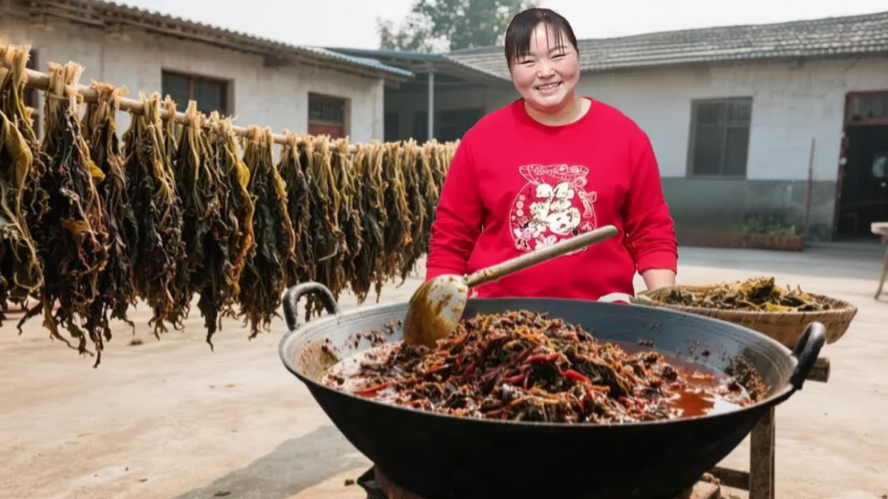 【陕北霞姐】陕北农家梅干菜辣酱做法，霞姐的秘方，拌饭夹馍太香了！