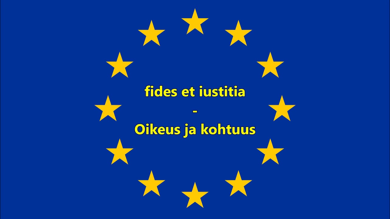 Euroopan hymni (LAT/FIN teksti) - Anthem of Europe (Finnish)