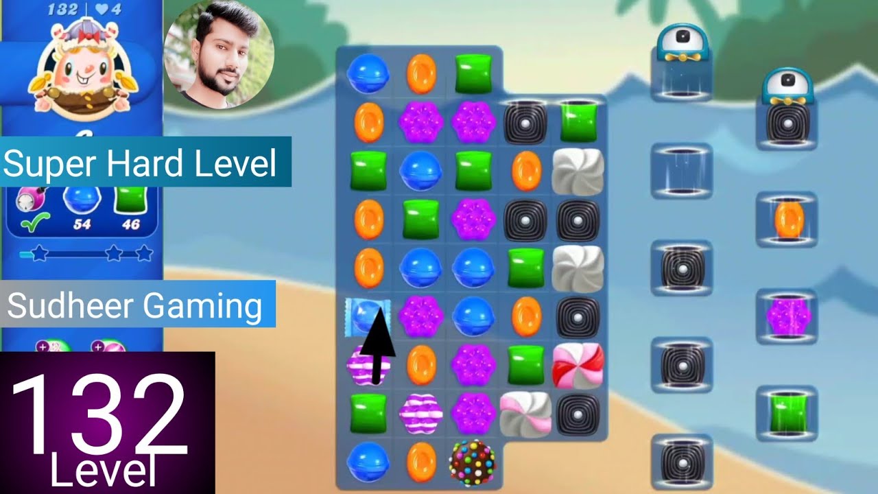 Candy crush saga level 132 । No boosters। Super Hard level । Candy crush 132 help। Sudheer CC Gaming