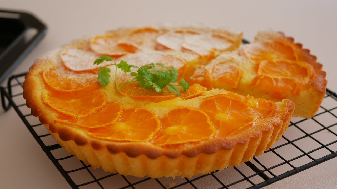 タルトみたいに見えるみかんケーキ🍊 | Mandarin oranges Cake