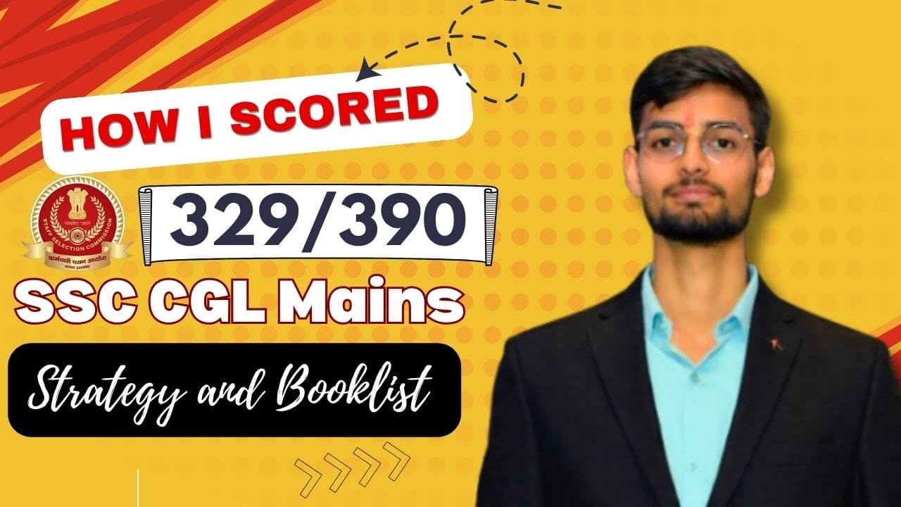 How I Scored 329/390 in CGL MAINS 2025|| strategy and Teachers I followed #cglmains2025 #cgl2025 