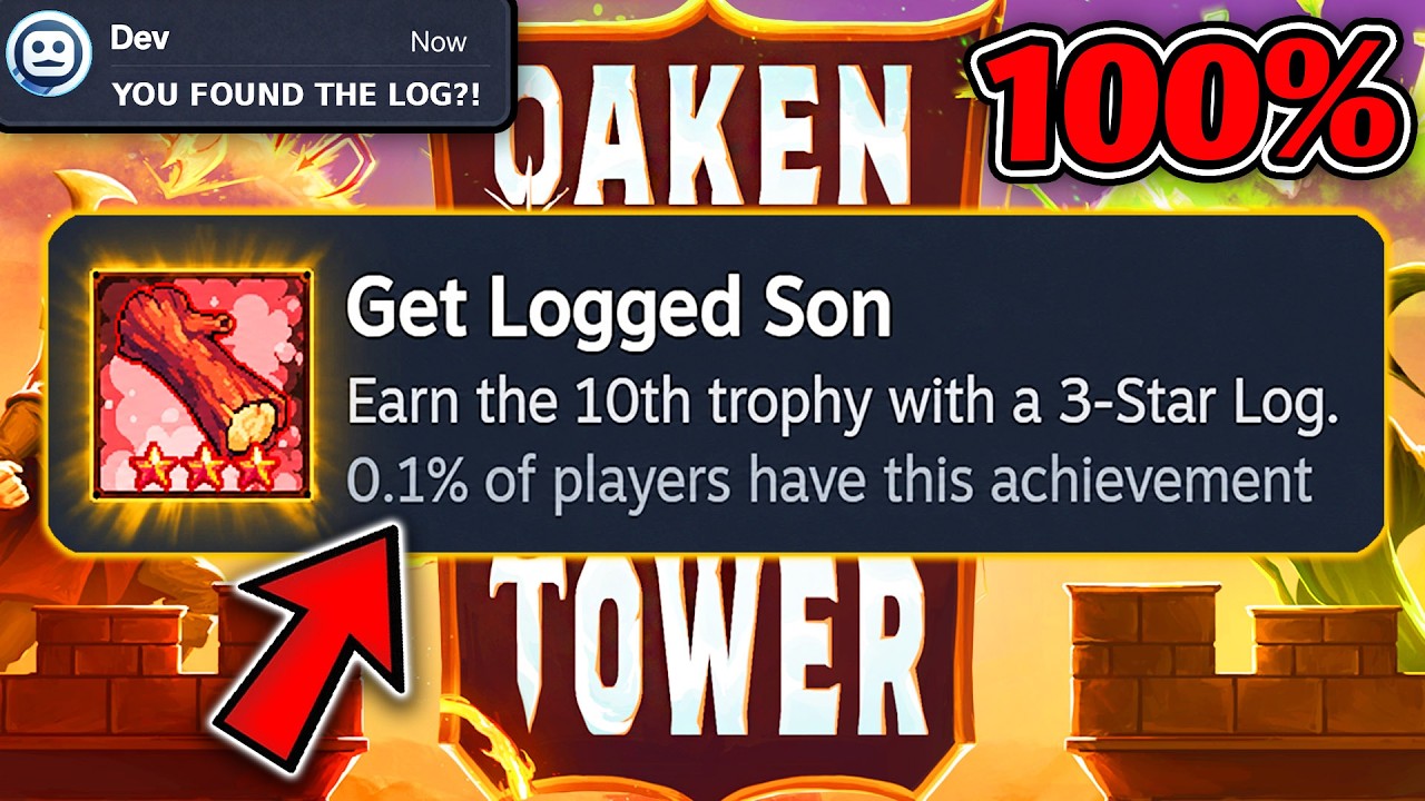 I 100% Oaken Tower with the RAREST Achievement in the Game