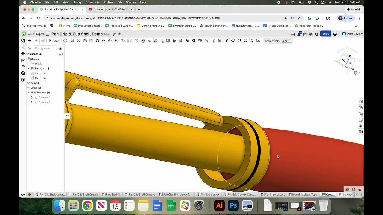 OnShape Tutorial  Pen Project  13 Upper Pen Shell