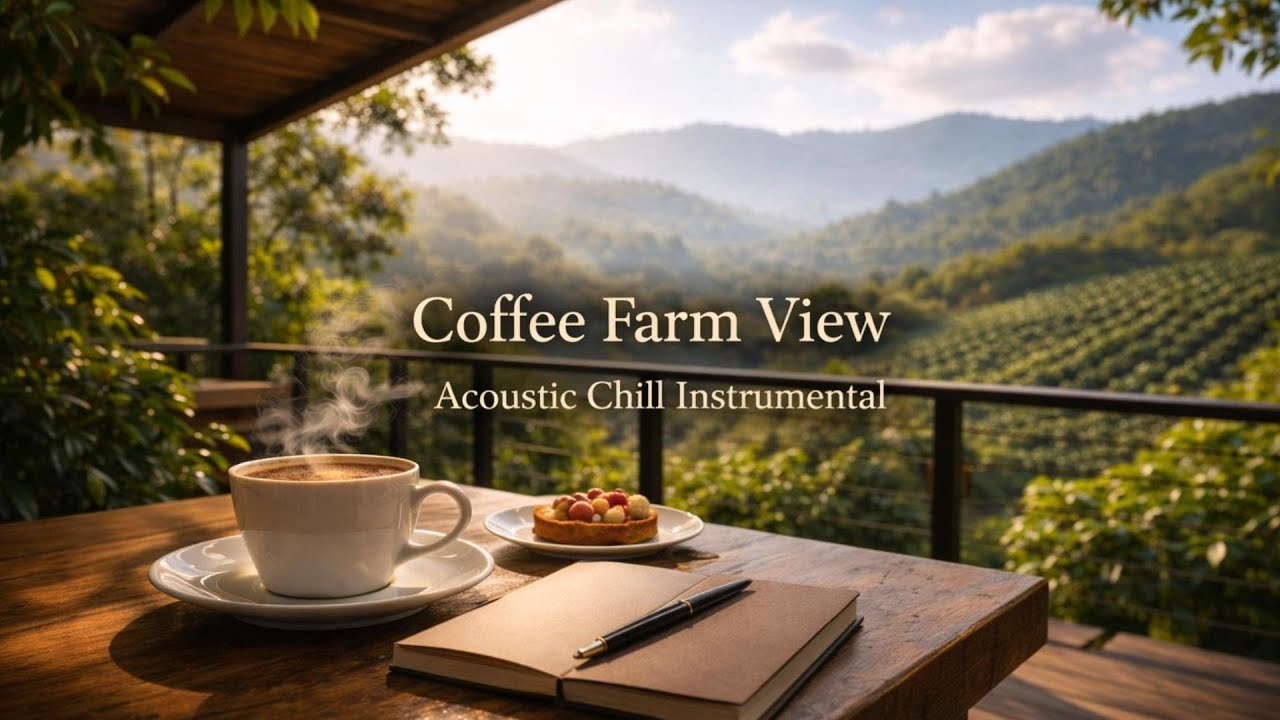 【作業・勉強・読書／1H／歌なし】アコギ穏やかチル｜コーヒー農園ビュー / Warm Acoustic Chill (1H, No Vocals) | Coffee Farm View