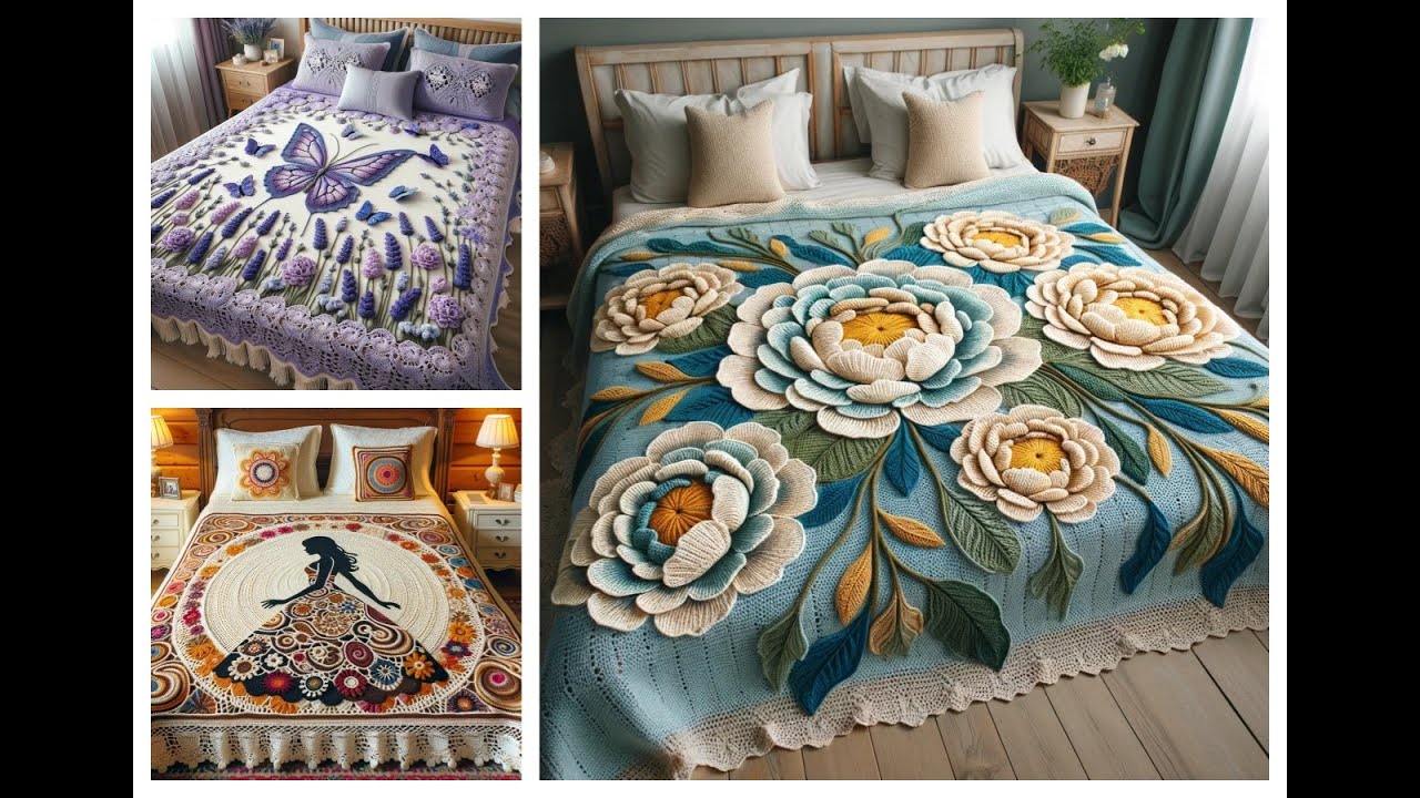 Nice woolen sheets model #knitted #crochet #design #sheet