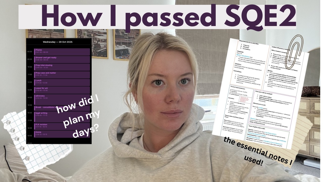 How I Passed SQE2 with 72% in Just 3 Months | My Top Tips