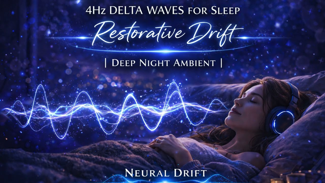 4Hz Delta Waves for Sleep – “Restorative Drift”   Deep Night Ambient