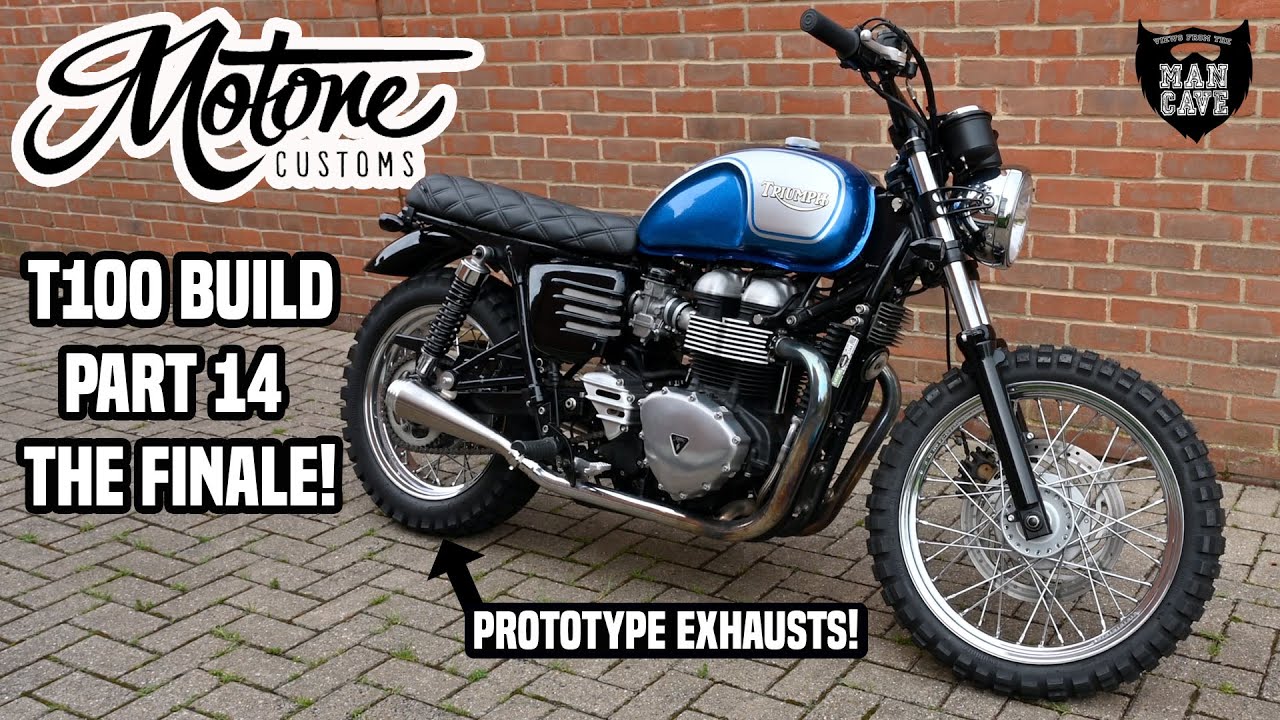 Triumph T100, сборка Pt14 — установлены прототипы выхлопных систем Motone Customs!