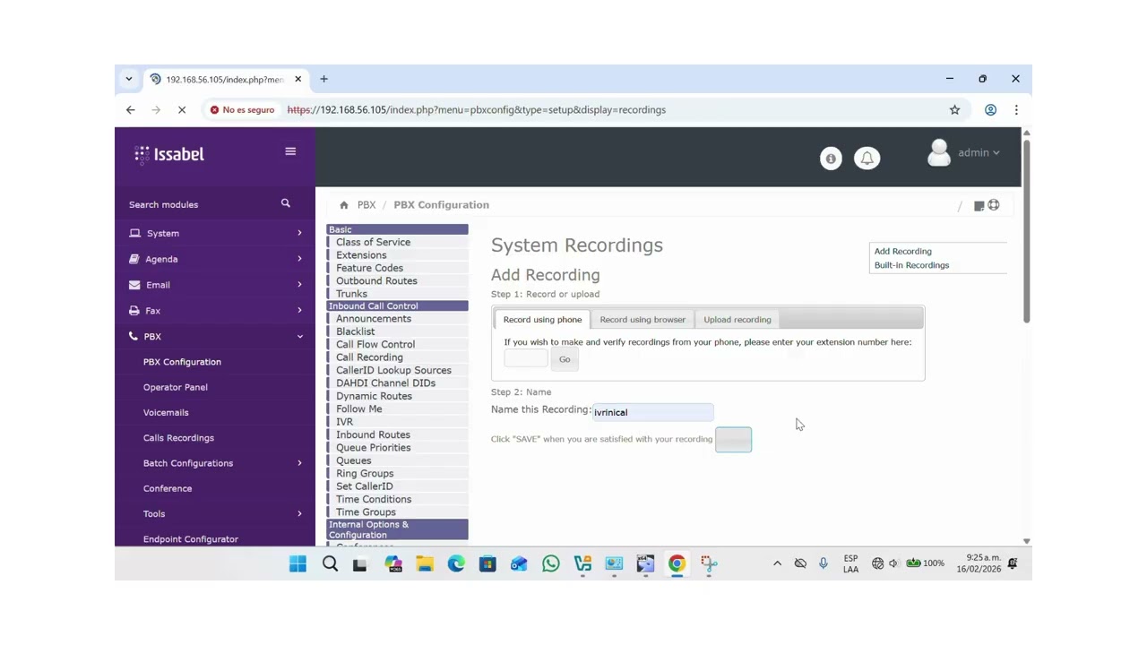 Diseño sin títuloVideo expositivo de la configuración de equipos y software de VoIP. GA6-220501091-A
