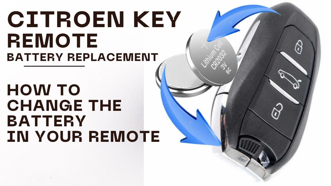 CITROEN KEY REMOTE BATTERY - HOW TO CHANGE THE BATTERY REPLACE - SWAP.
