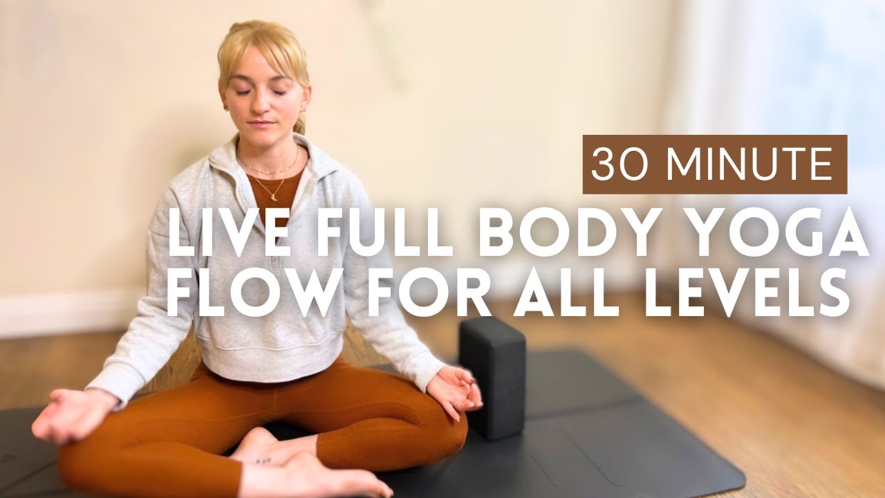 LIVE 30 MINUTE FULL BODY YOGA FLOW FOR ALL LEVELS | Dare To Be Active with Dr. Lexi Reid