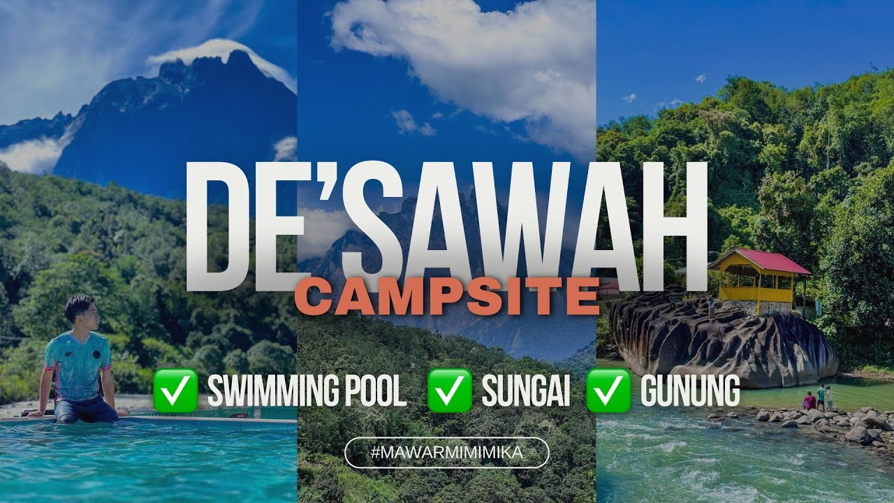 CAMPSITE ADA SWIMMING POOL SUNGAI DAN GUNUNG. De'Sawah Campsite Kg Tambatuon Kota Belud