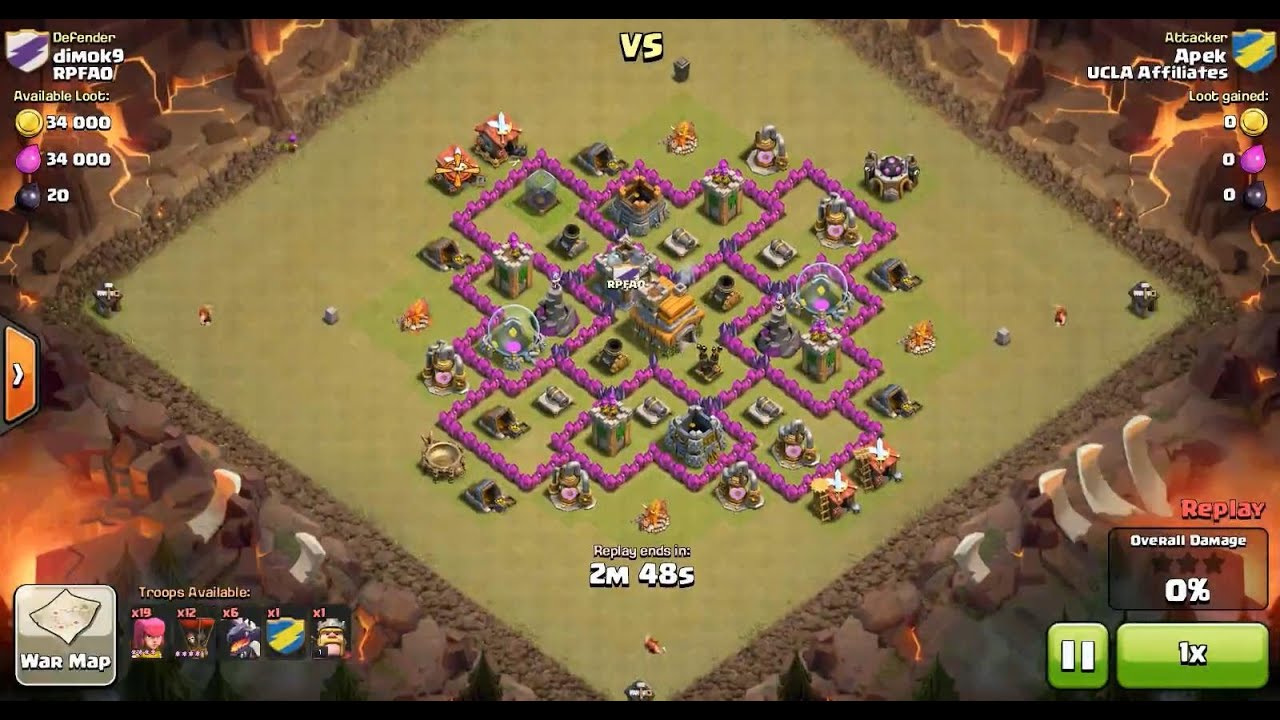 Clash of Clans TH7 vs TH7 Dragon & Balloon (Dragloon) (No Spells) Clan War 3 Star Attack