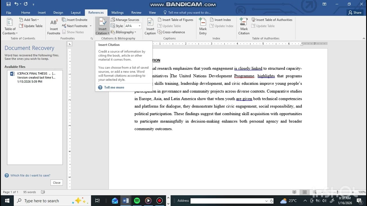 📚 Inserting References & Citations in MS Word (APA & Harvard) | Research Clinic