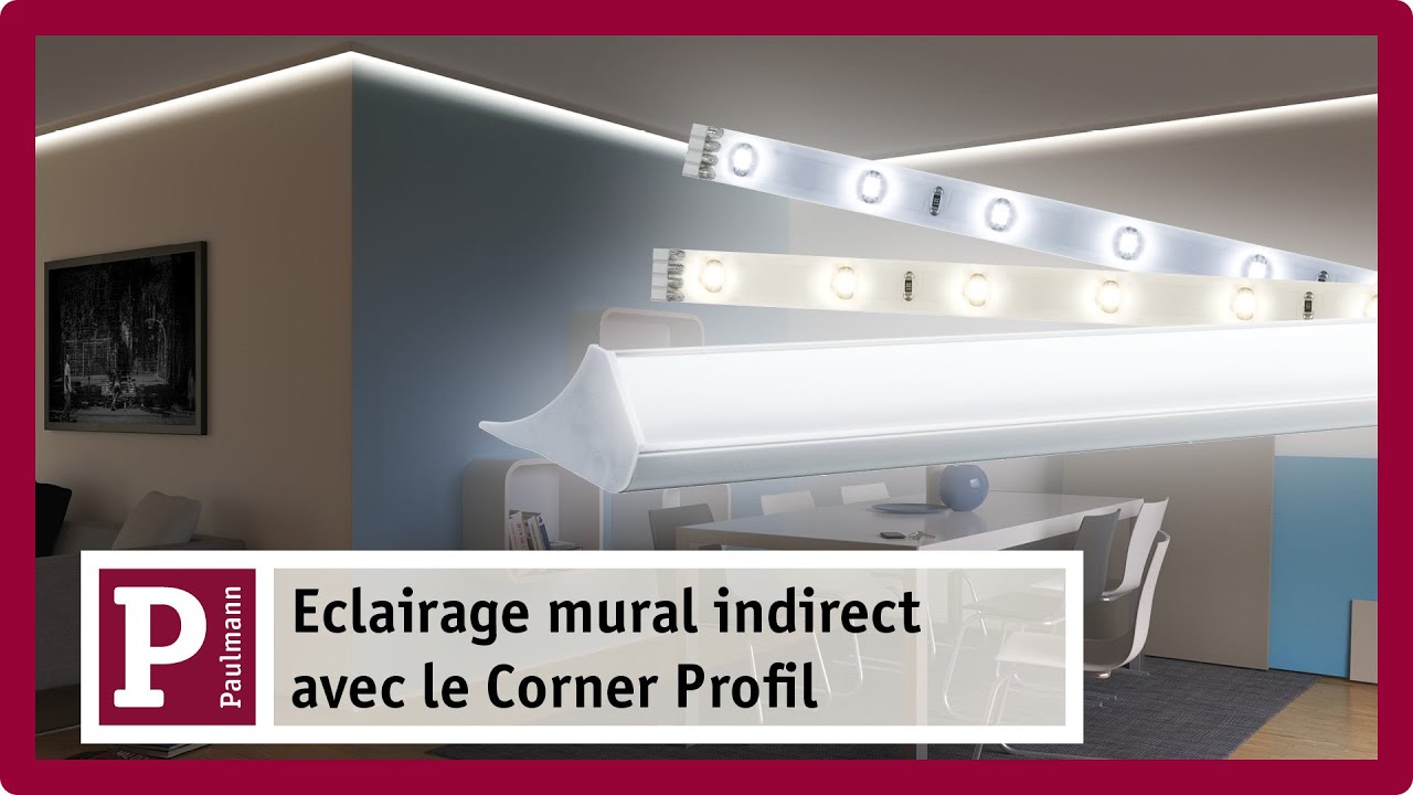Éclairage indirect : corniches en stuc et corniches lumineuses avec rubans LED et Corner Profil
