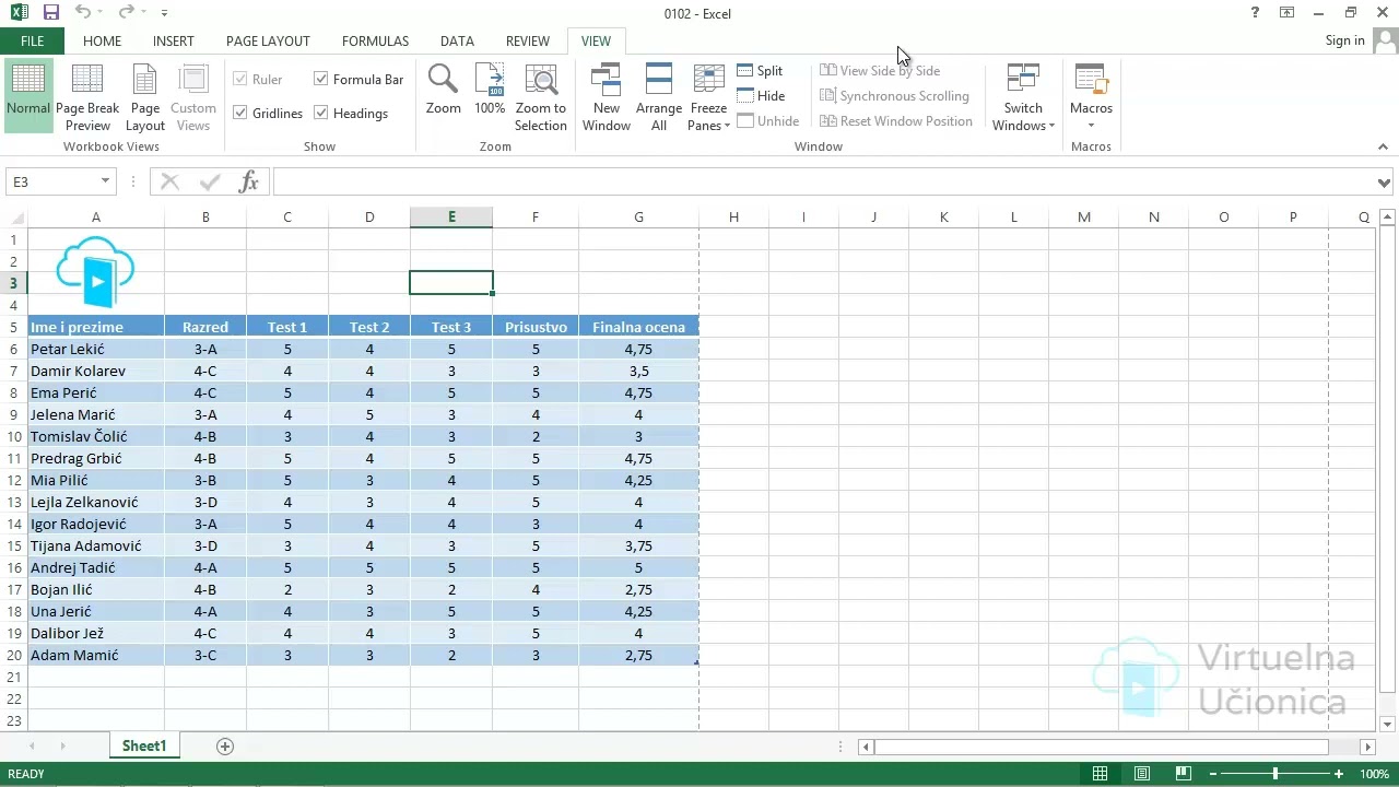 Ribon meni i Quick Access Toolbar - Kurs Excel 2013