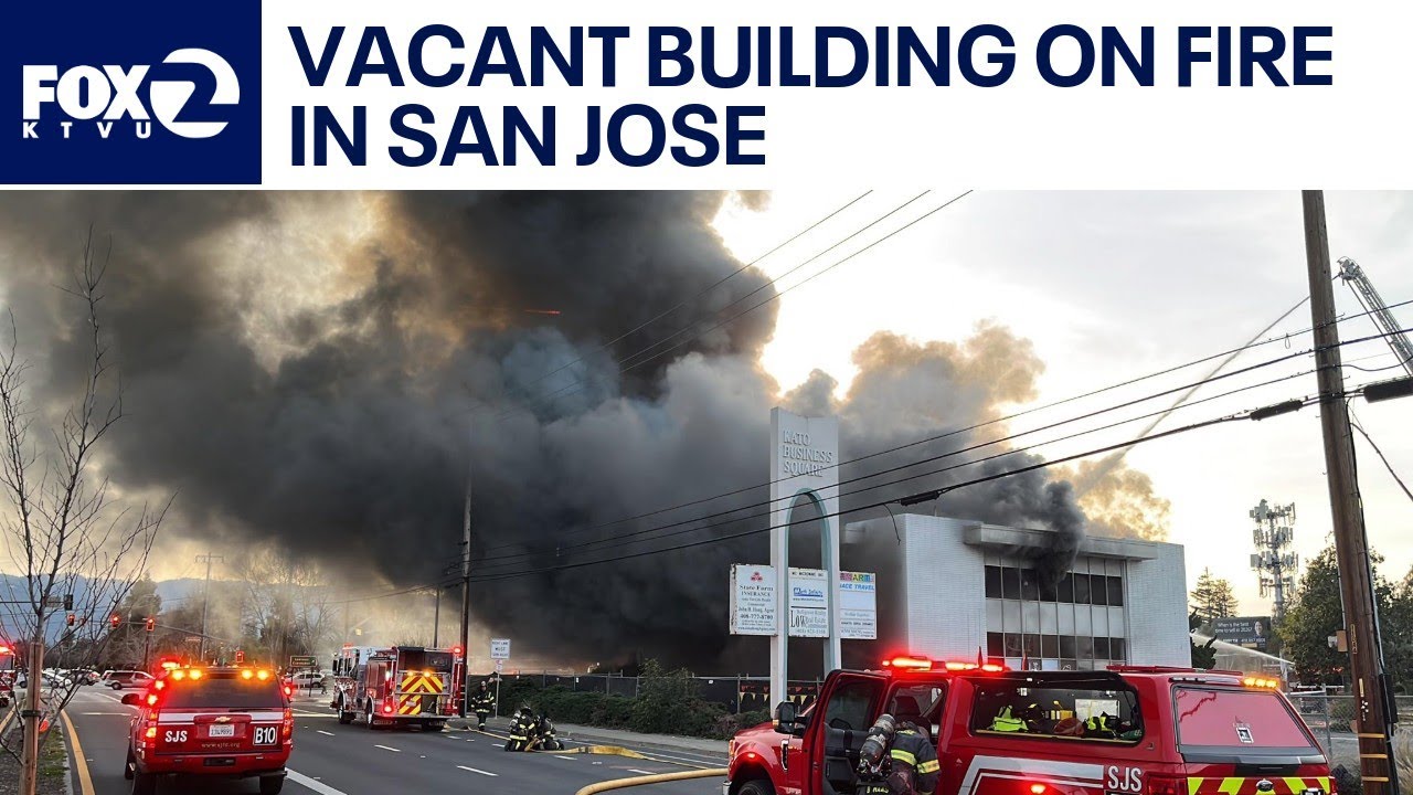 Live: SkyFOX over vacant building fire in San Jose | KTVU