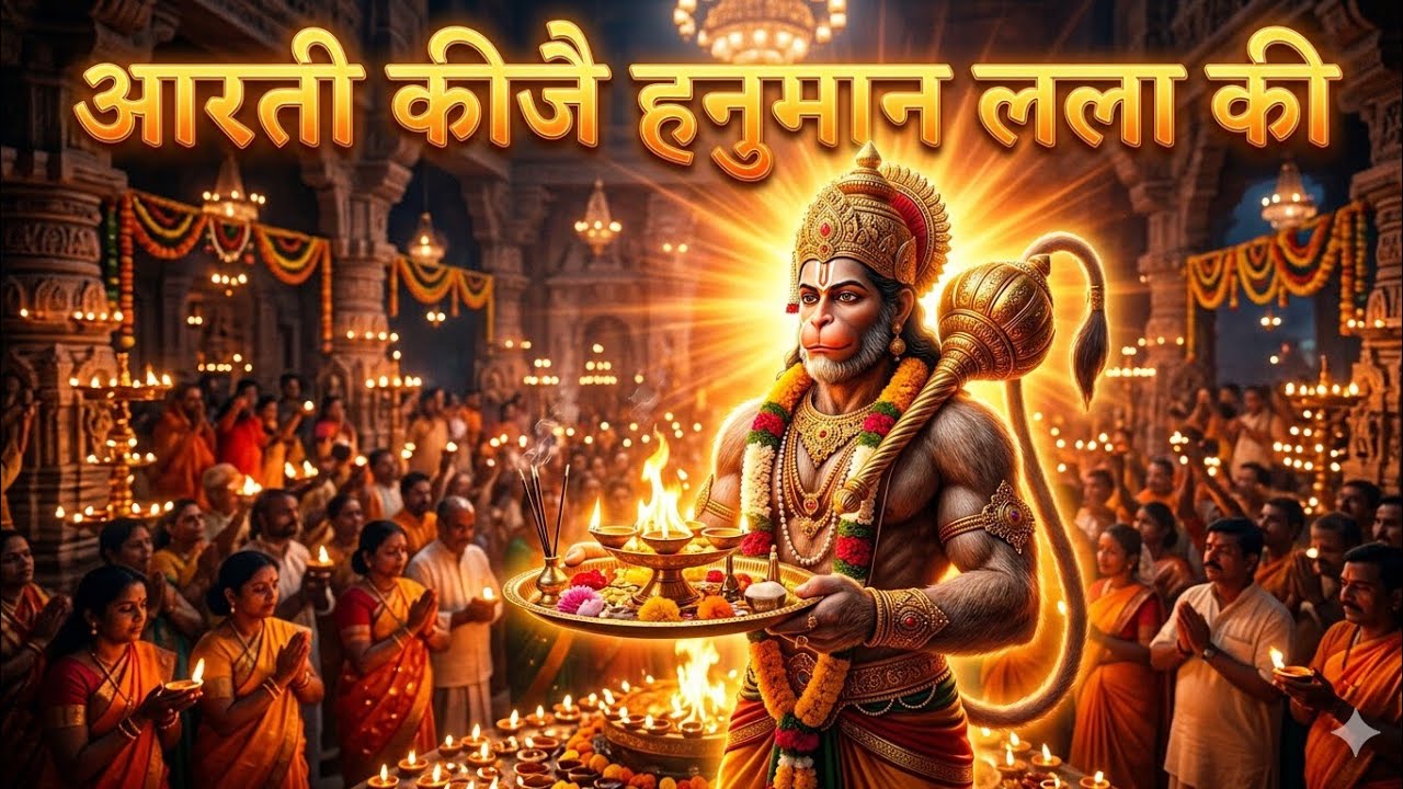 आरती कीजै हनुमान लला की 🙏 | Hanuman Ji Aarti | Powerful Hanuman Bhajan | Jai Bajrangbali#bhajan2026 