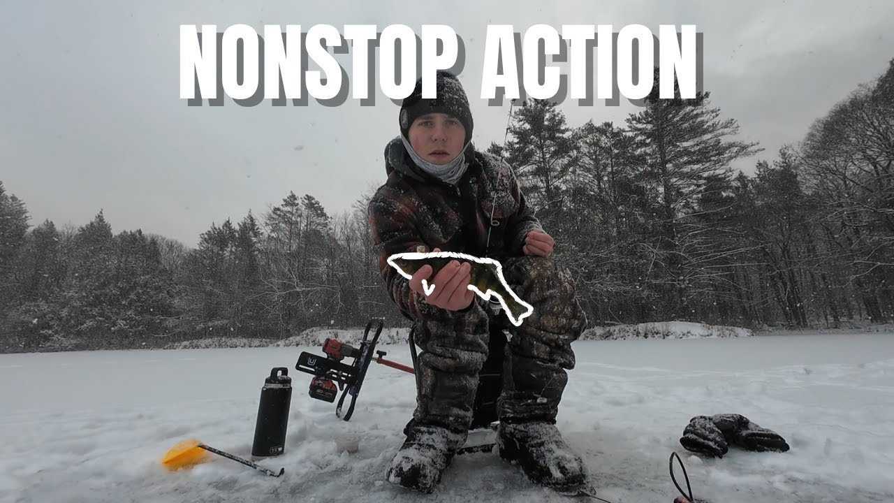 NONSTOP Early Ice Fishing Action