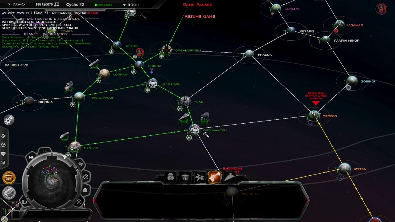 Conquering the Post Endor Galaxy- SW Empire at War Modded