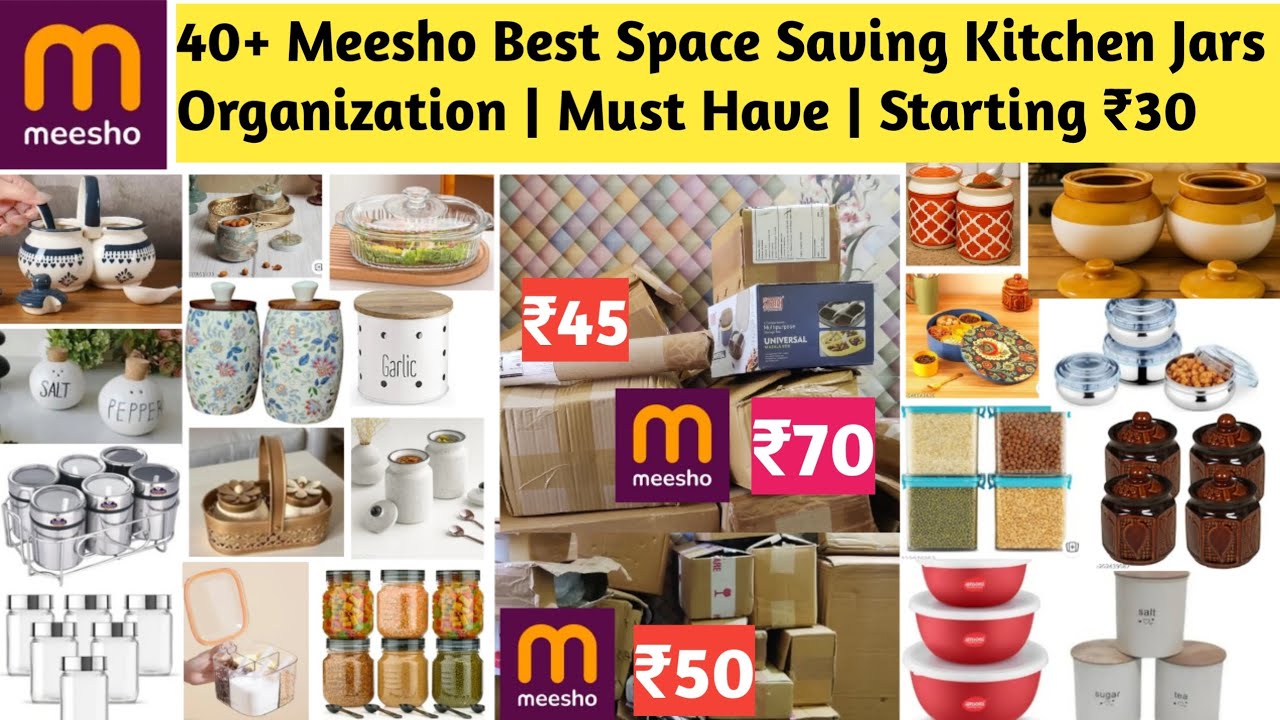 40+ Meesho Best Space Saving Kitchen Jars Organization | Must Have | Starting ₹30 | Container Set | 