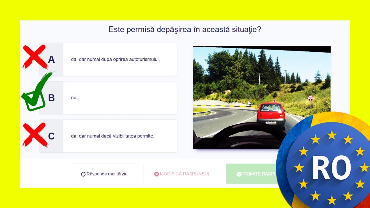 CHESTIONARE AUTO CATEGORIA B EXPLICATE SI REZOLVATE PE DRPCIV #90